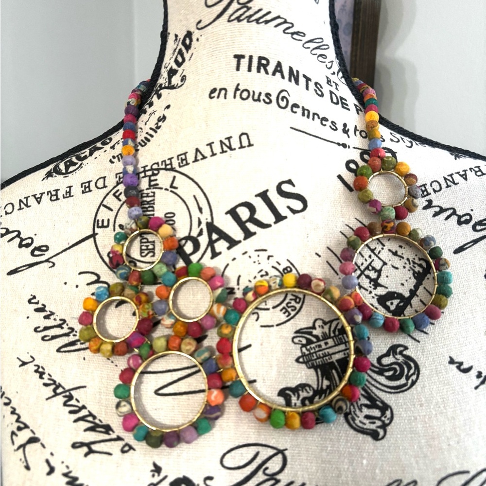 Kantha Spherical Necklace